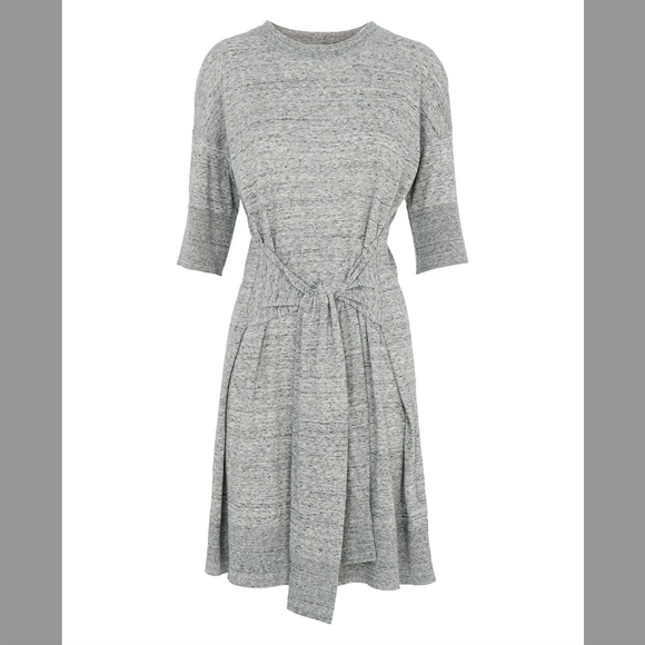 Whistles Milla Tie-Waist Dress in Gray - Picture 2 of 11